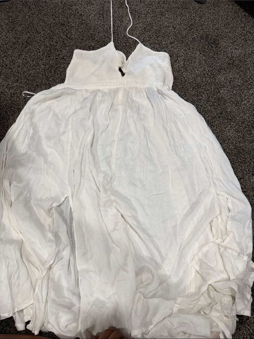 White Spaghetti-Strap Swim Coverup Dress